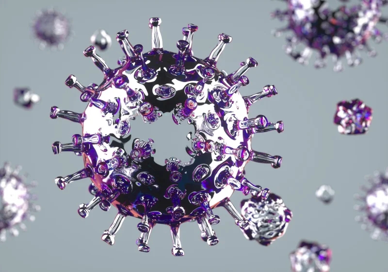 Ilustração digital do vírus da Covid-19